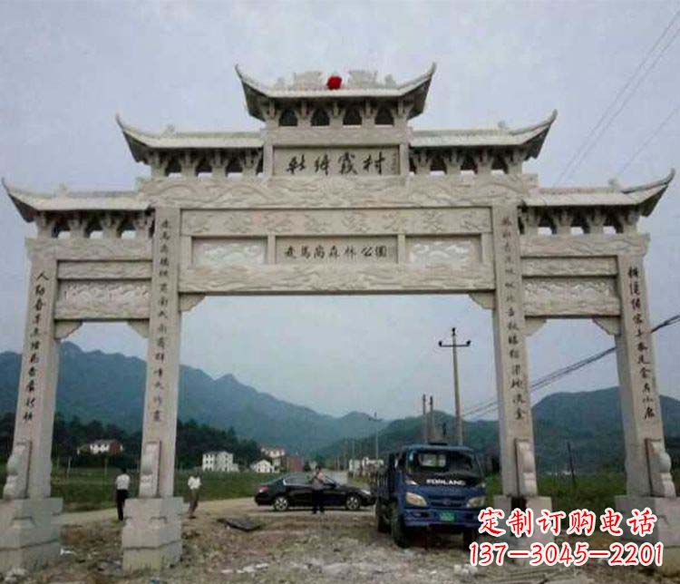 南通三门牌坊石雕：细节讲究处处把精雕细琢