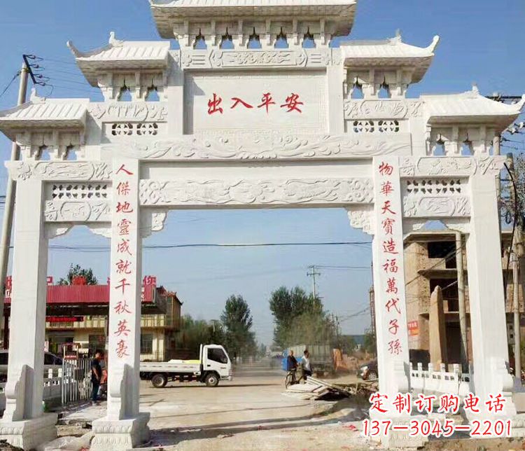 南通三门石牌坊石雕艺术