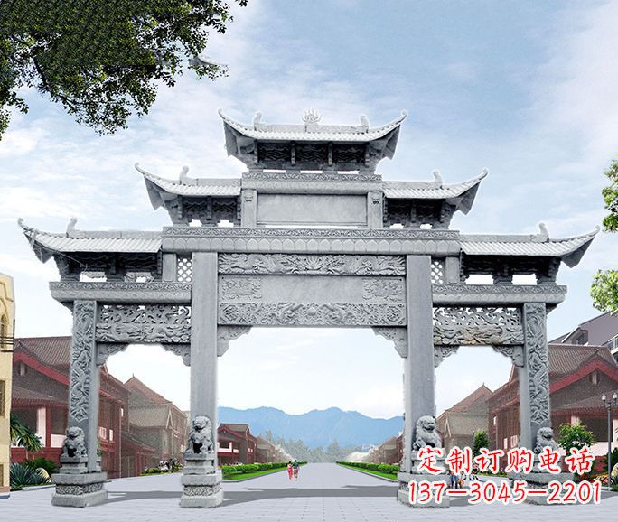 南通高品质牌坊石雕，为您量身定制