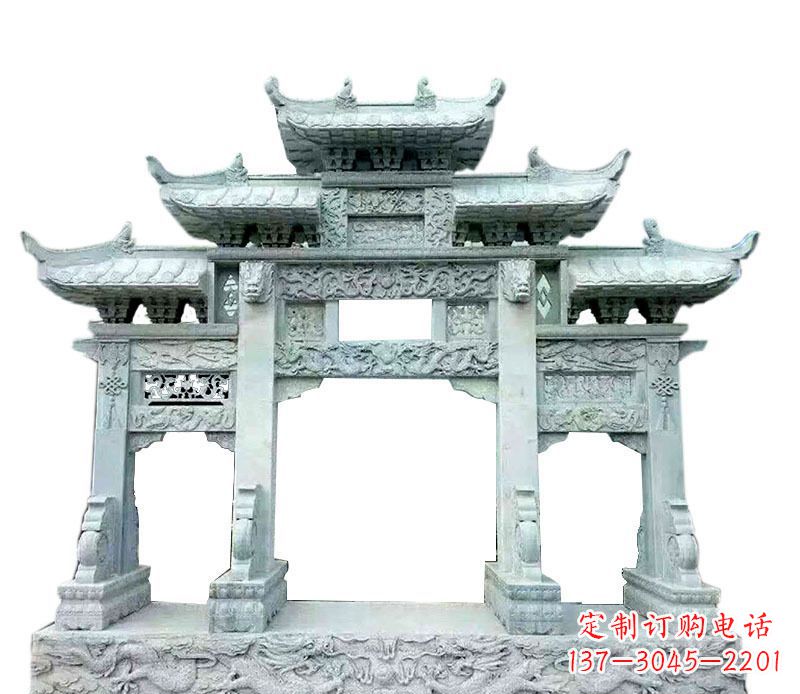 南通中领雕塑仿古牌坊石雕定制