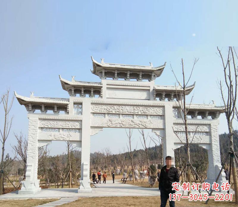 南通中领雕塑-牌坊石雕精美无比