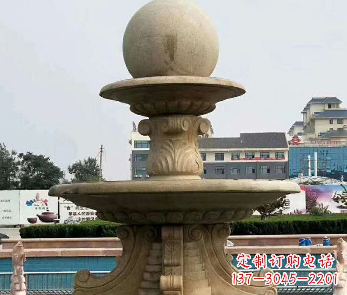 南通砂岩大型喷泉石雕 (2)