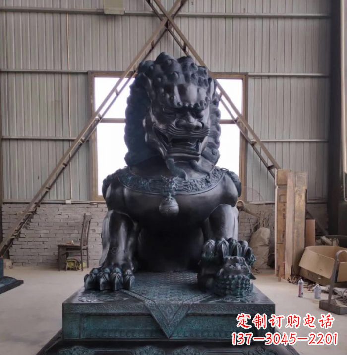 南通狮子铜雕塑