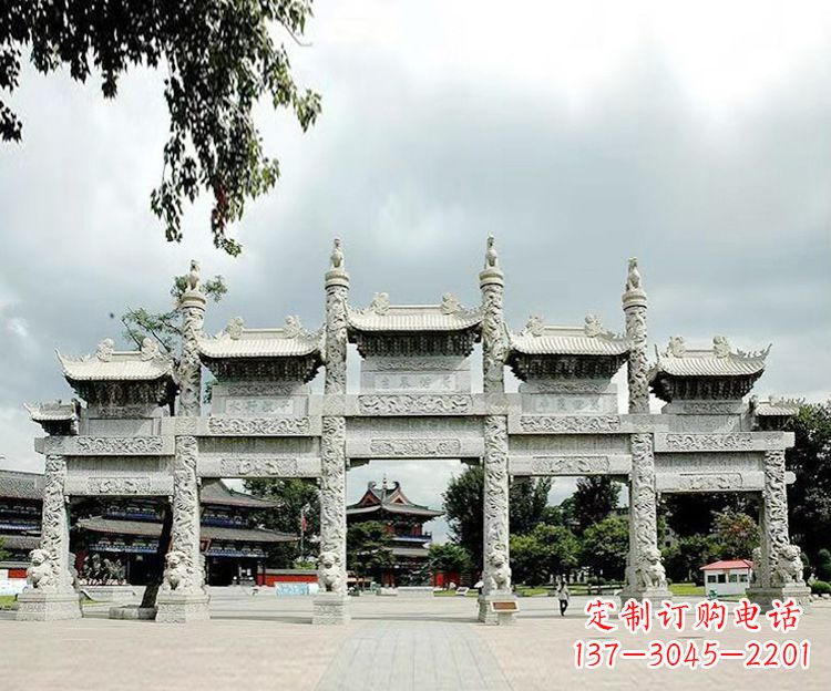 南通石雕五门牌坊