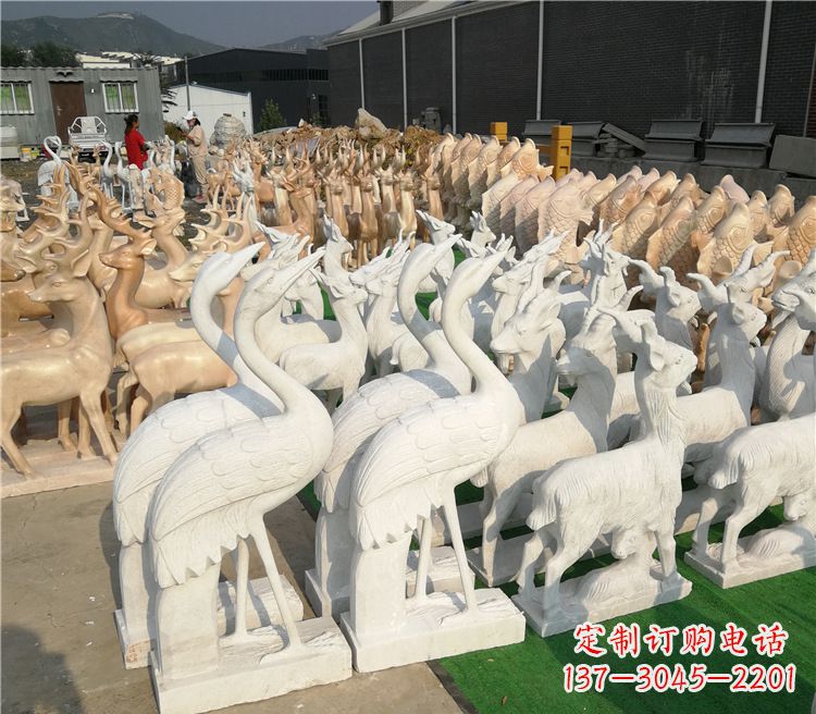 南通石雕仙鹤雕塑