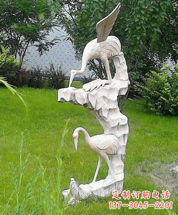 南通石雕仙鹤鲤鱼