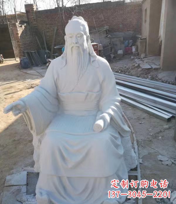 南通石雕校园孔子人物雕塑