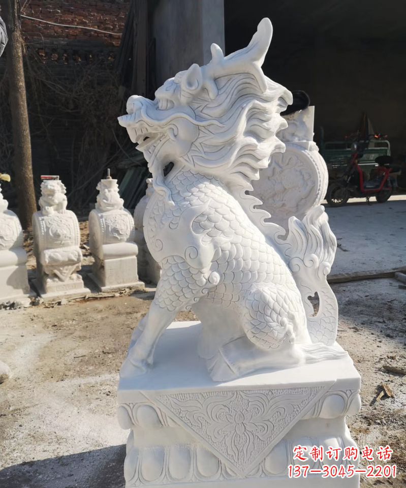 南通石雕镇宅麒麟神兽雕塑