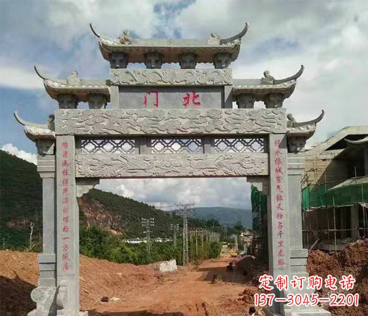 南通石牌坊单门牌坊石雕
