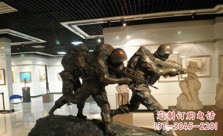 南通士兵突击战士铜雕