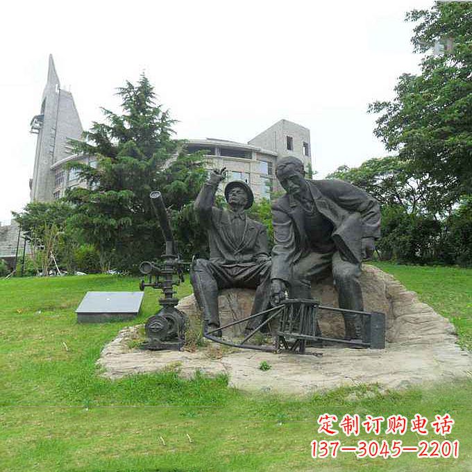 南通世界名人美国著名发明家莱特兄弟公园名人雕塑