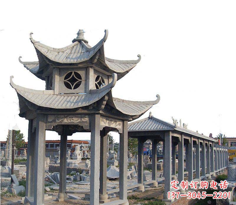 南通双层仿古凉亭石雕