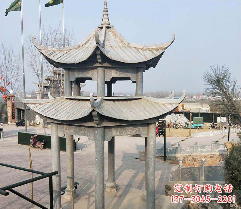 南通双层户外凉亭石雕