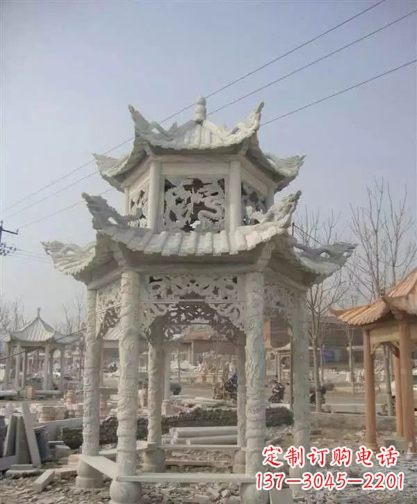 南通双层凉亭石雕
