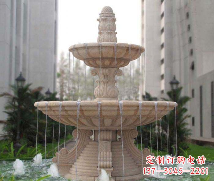 南通双层喷泉小区石雕