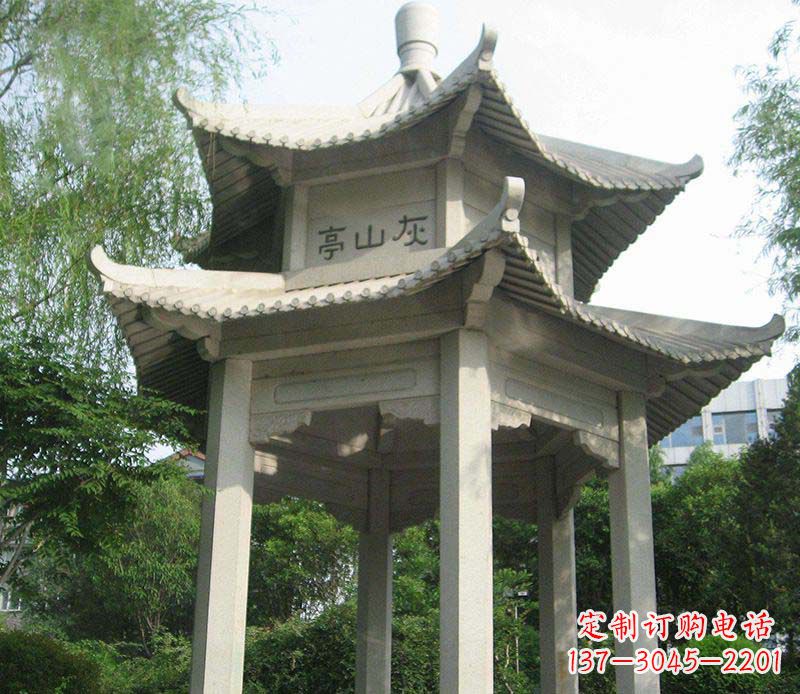 南通双层石凉亭石雕
