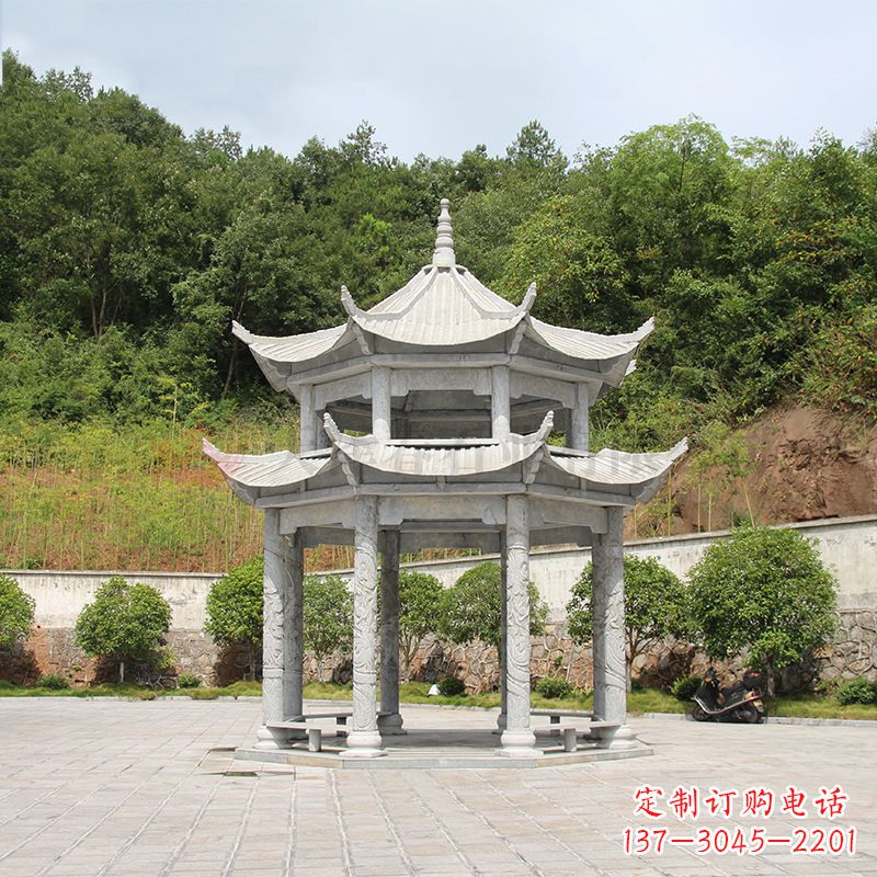 南通双层庭院石凉亭