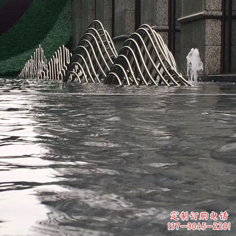 南通水池水景假山不锈钢