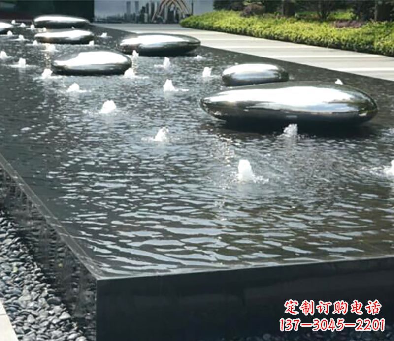 南通水滴水池不锈钢雕塑