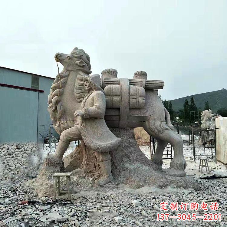 南通丝绸之路骆驼情景石雕