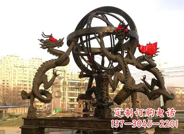 南通四龙戏珠城市景观铜雕