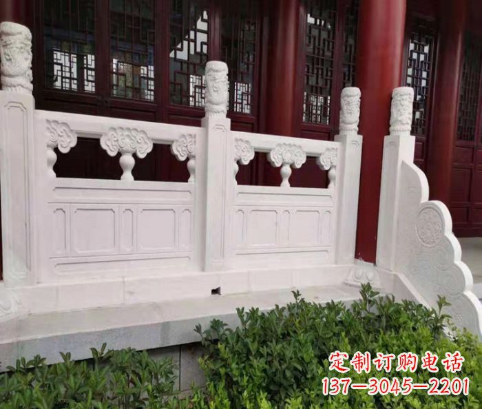 南通寺庙景观汉白玉石浮雕栏板 (3)