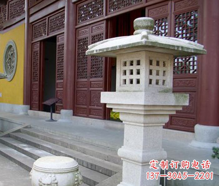 南通寺庙景观镂空石灯石雕