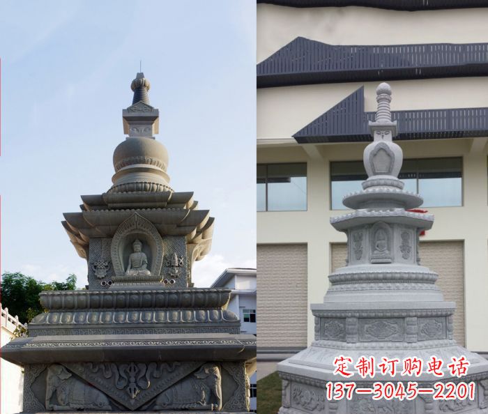 南通寺庙景观舍利塔石雕 (3)