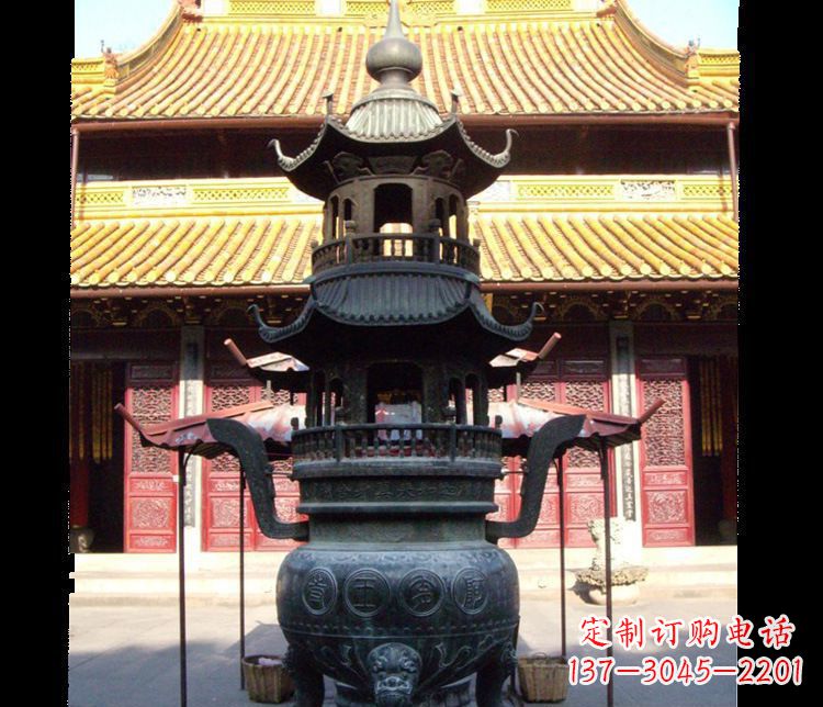 南通寺庙景观香炉铜雕