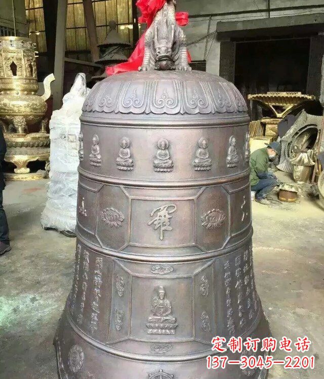 南通寺庙铜雕钟铸铜钟雕塑