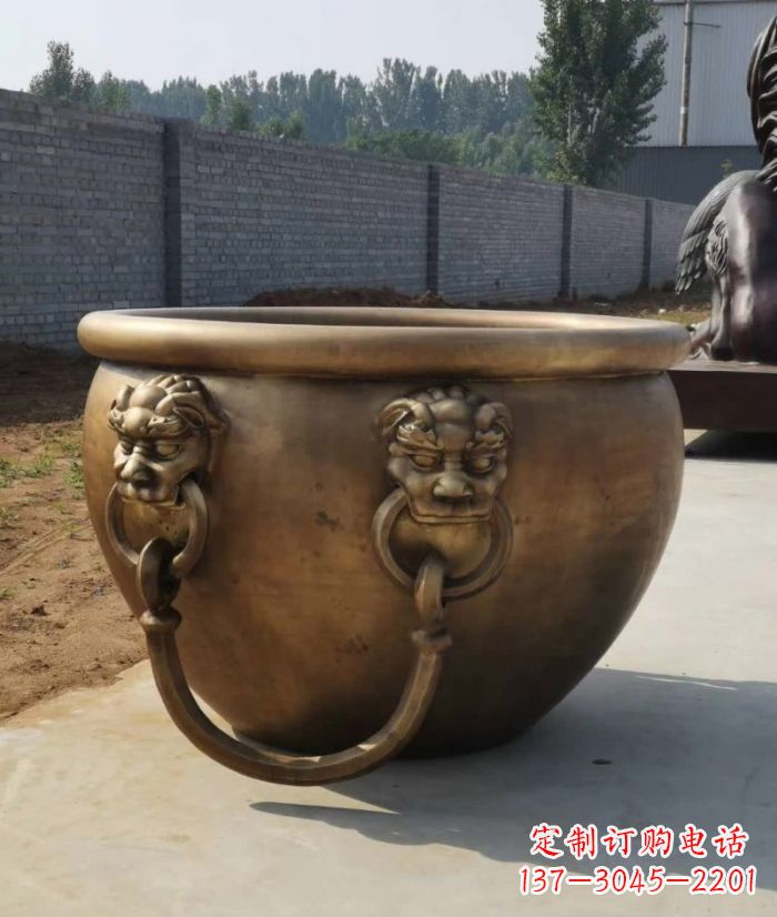南通寺庙铜雕水缸