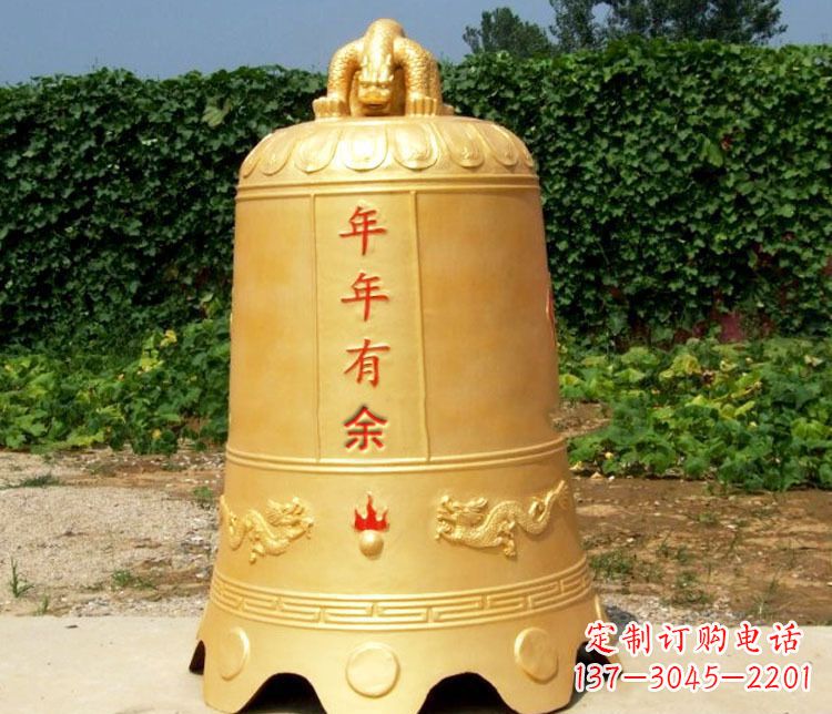 南通寺庙铜钟雕塑 (2)