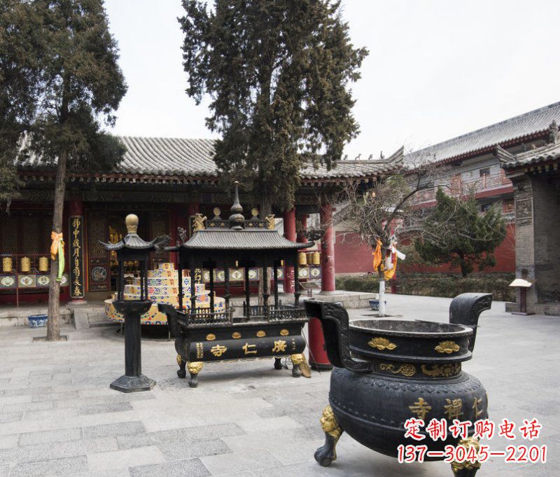 南通寺庙铜香炉铜雕