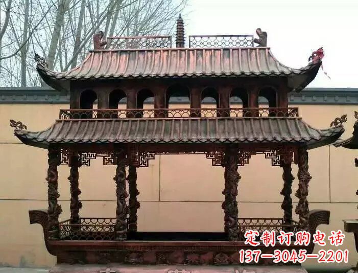 南通寺庙香炉铜雕 (3)