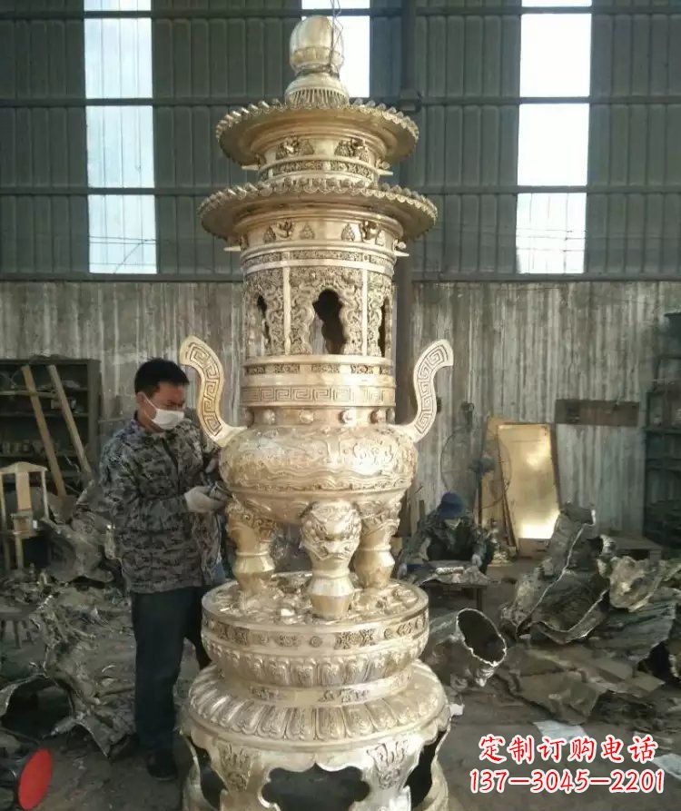 南通寺庙香炉铜雕 (5)