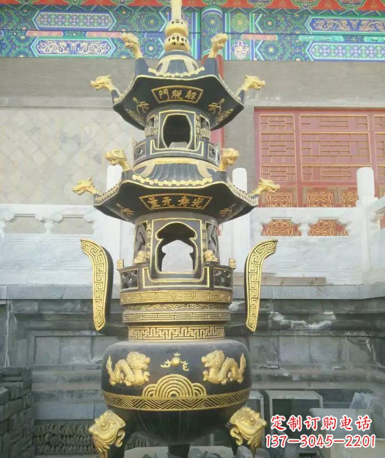 南通寺庙香炉铜雕_1