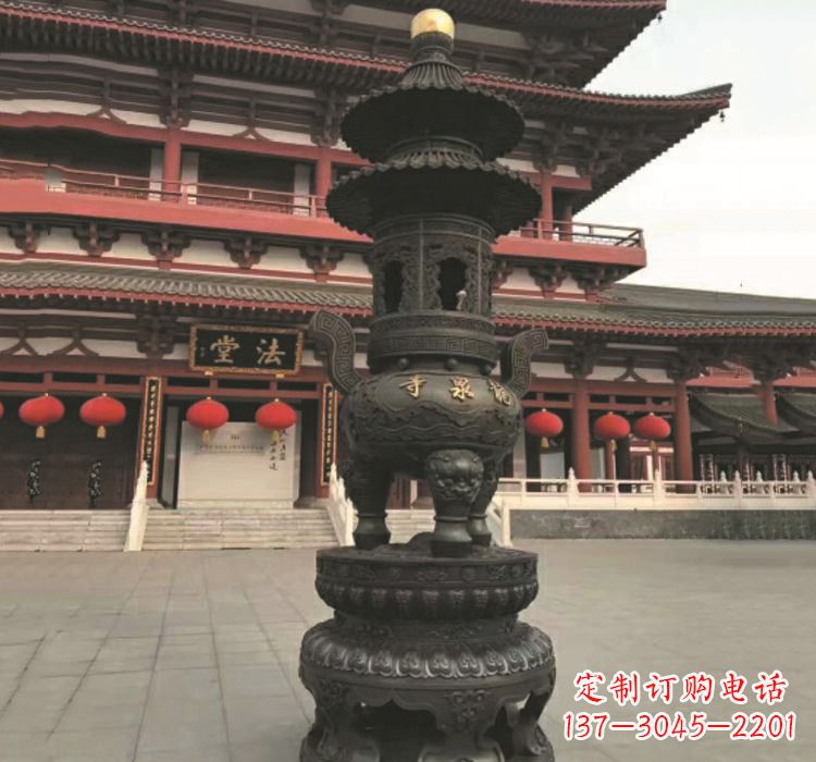南通寺庙香炉铜雕222