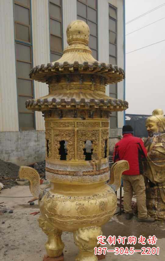南通寺庙香炉铜雕塑