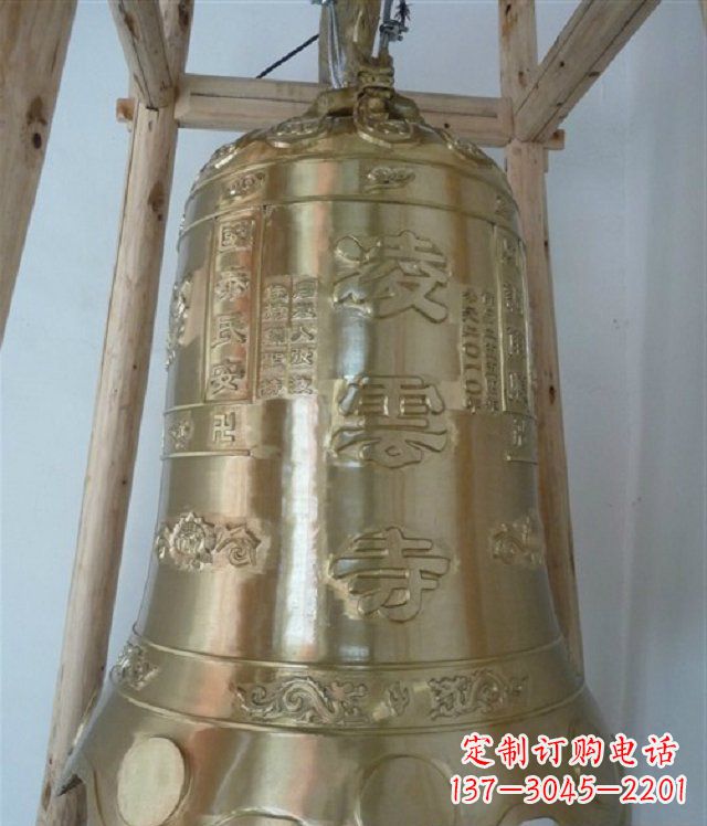 南通寺庙铸铜钟雕塑 (2)