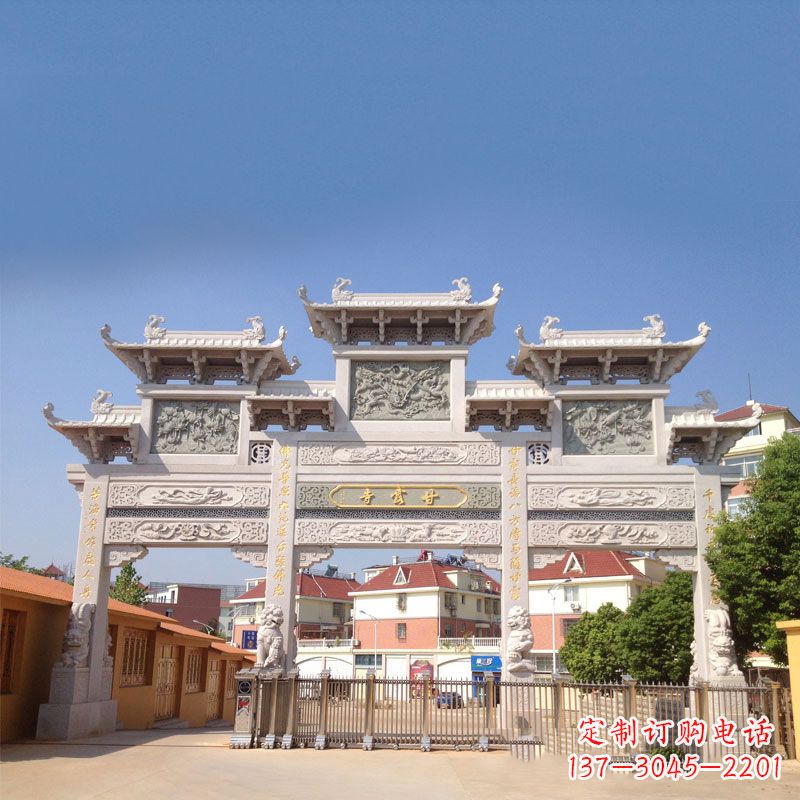 南通寺院大门石雕牌楼
