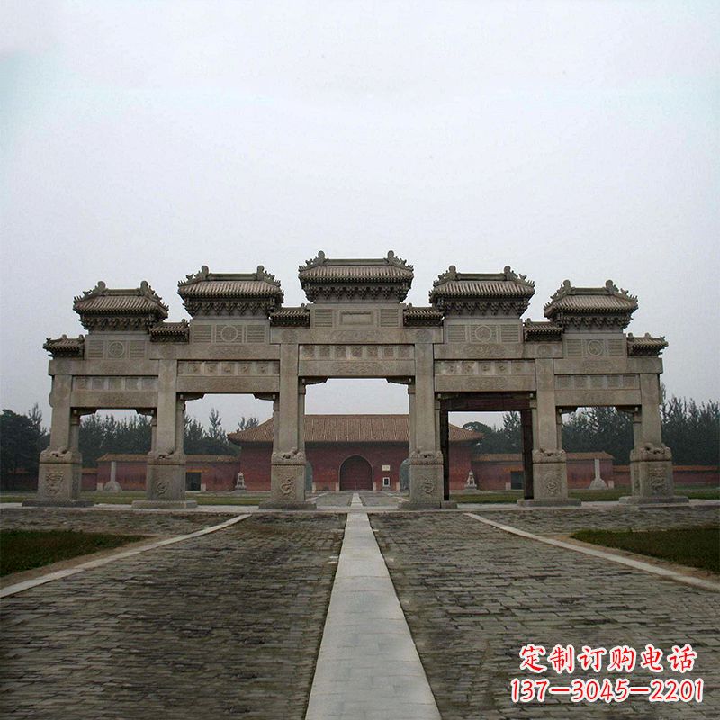南通寺院五门石牌楼