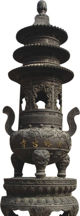 南通松林古寺铜香炉