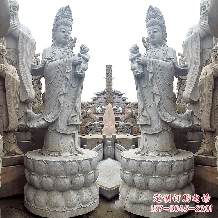 南通送子观音青石雕塑