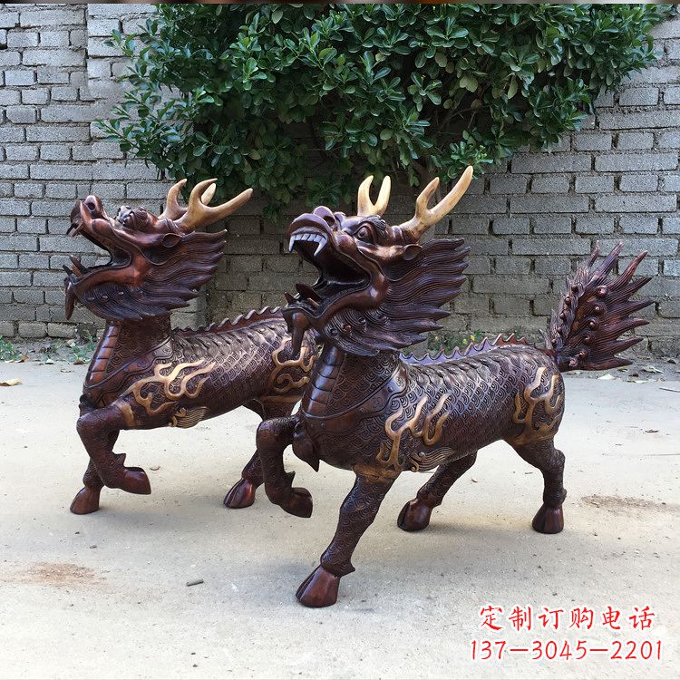 南通送子麒麟铜雕塑