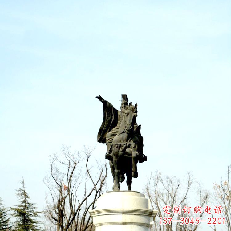 南通隋文帝杨坚铜雕塑像