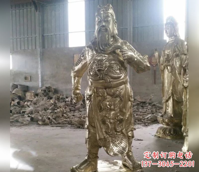 南通提刀关公武财神铜雕