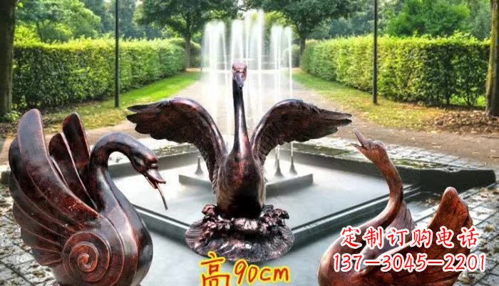 南通天鹅喷泉铜雕塑