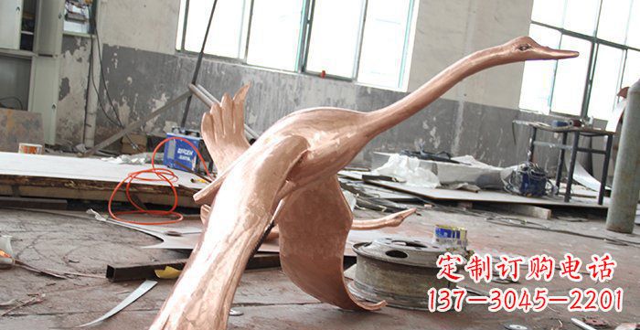 南通天鹅铸铜动物铜雕