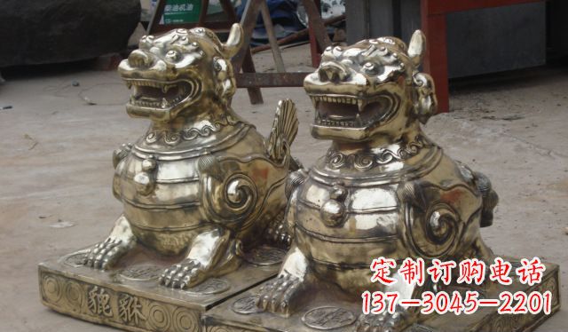 南通庭院招财貔貅动物铜雕