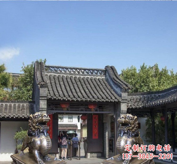 南通铜雕北京狮子庭院动物雕塑